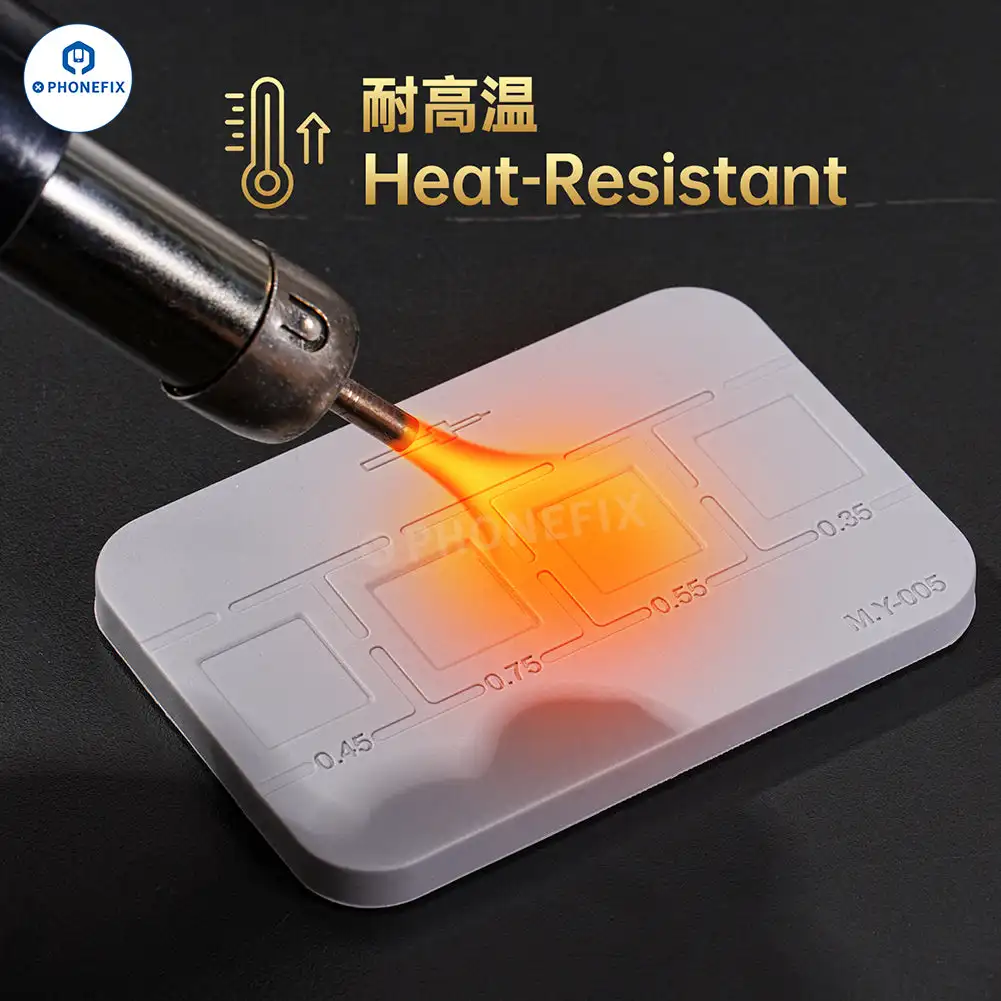 YCS Shenglong Planting Tin Silicon Pad Universal Super-strong Magnet Mat For CPU Chip BGA Reballing Repair Heat Resistant Pad
