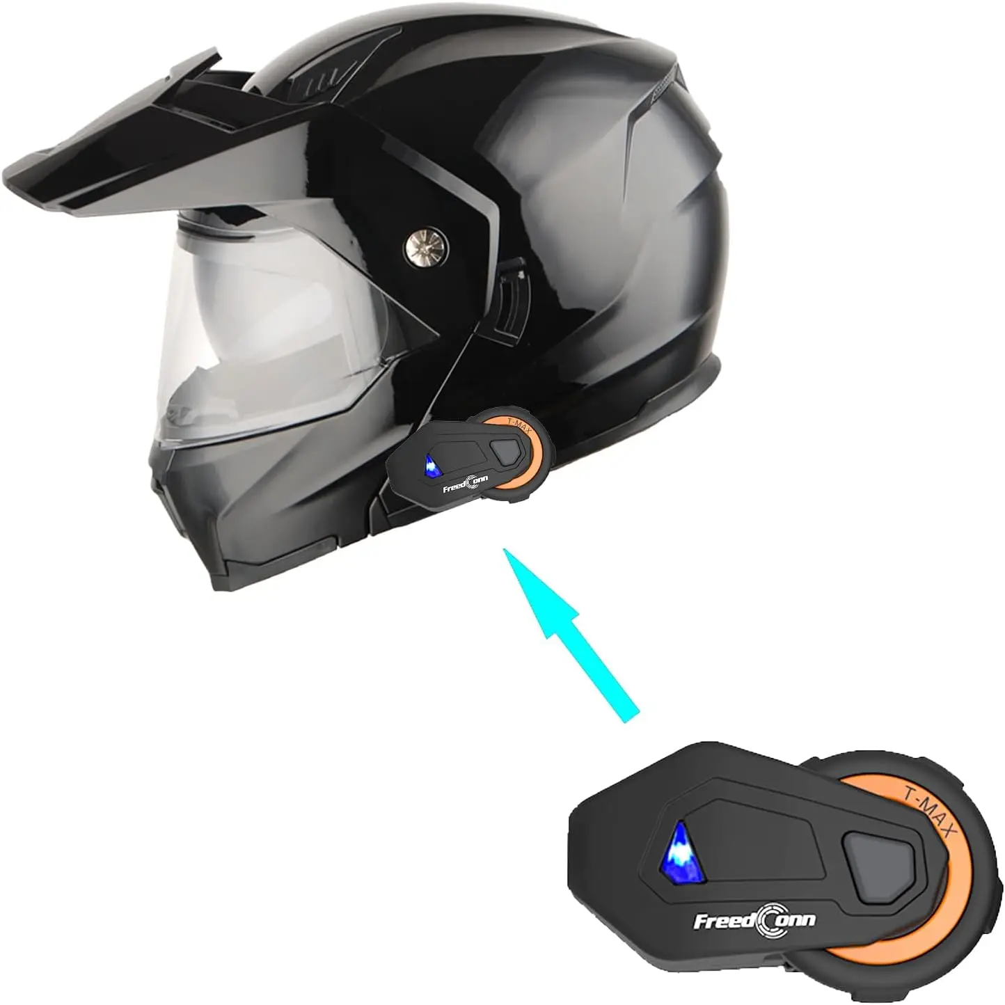 

Z Bluetooth New Motorcycle Modular Flip up Full Face Helmet Dual Visor: HJK910 DSPORT