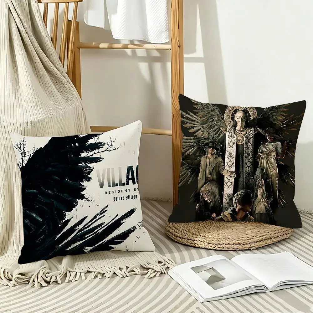 COOL R-Resident Evil Village Pillow Case Pattern Printed Pillowcase For Living Room Sofa Cushion Cover