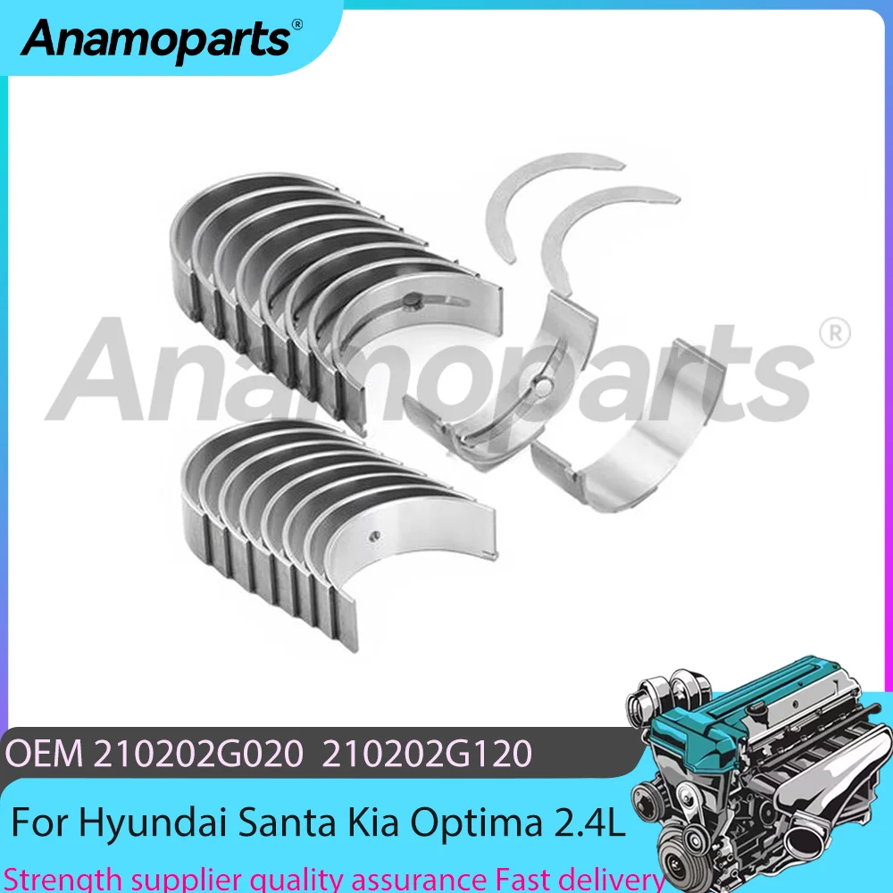

Crankshaft & Connecting Rod Bearings Set Fit 2.0 2.4L L4 GAS FOR Hyundai Sorento Sonata Tucson Kia Optima 2.0L 2.4 L 2005-2019