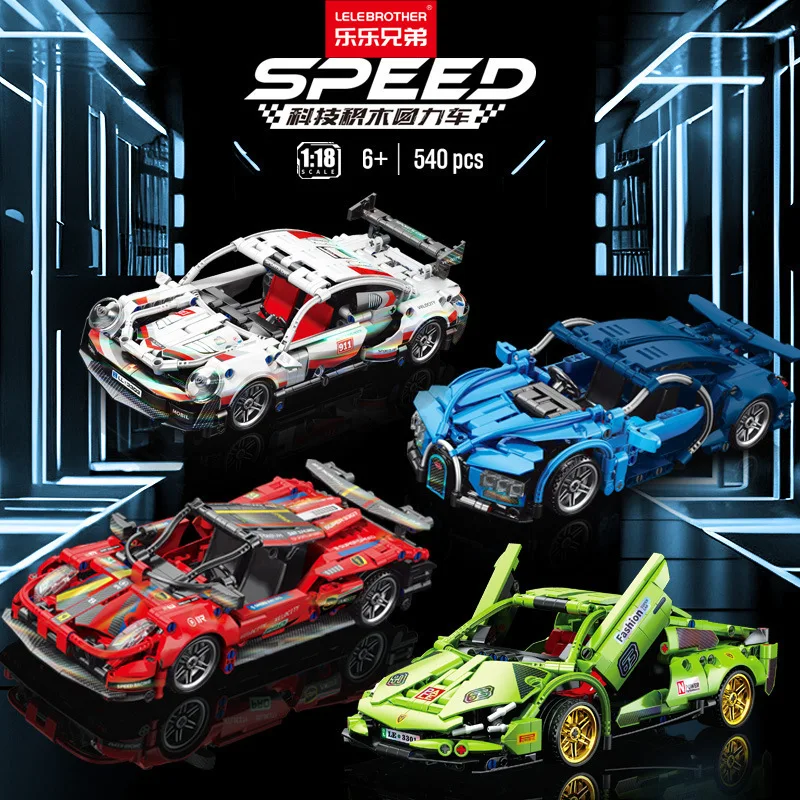 

Racing Car Building Blocks 3D Simulated Car Speed Vehicle Supercar Model Bricks DIY Puzzle Toys for Kids Adults Favor Decoration