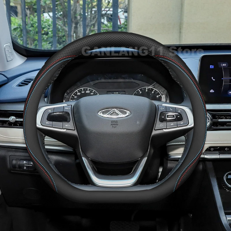 

Leather Car Steering Wheel Cover For CHERY TIGGO 4 Pro 2025 Covers For Covers Auto interior chery tiggo 7 pro Accessories 2025