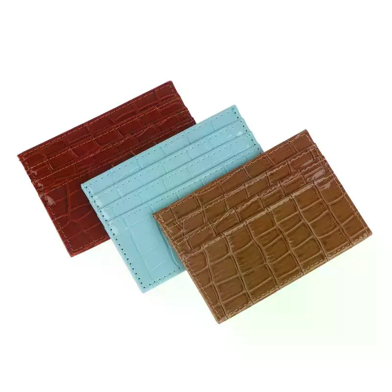 Slim Women Card Holder Wallet PU Thin Business Credit Card Case Student ID Bus Card Cover Purse