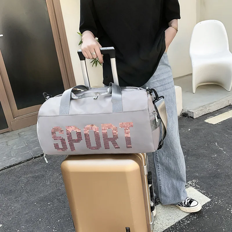 Sac de sport étanche pour homme et femme, grande valise de voyage, poche de chaussure d\'entraînement de yoga, fitness, natation, sport initié