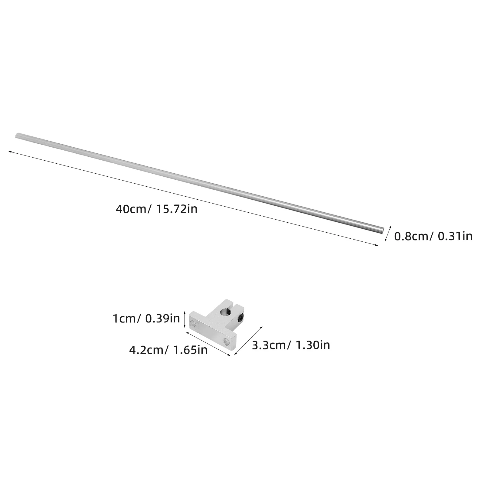 1 Set 8Mm Optical Axes Guide Rod Linear Bearing Blocks Kit For 3D Printer Stainless Steel Shaft Support Slider Parts Assembly 3D