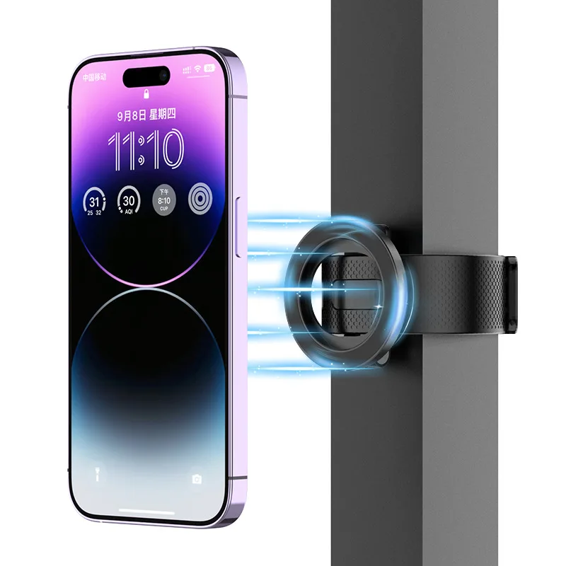 새로운 실리콘 자석 휴대폰 홀더 쇼핑 카트 체육관 스트랩 자전거 내비게이션 휴대용 레이지 암 폰 스탠드 마운트 지지대