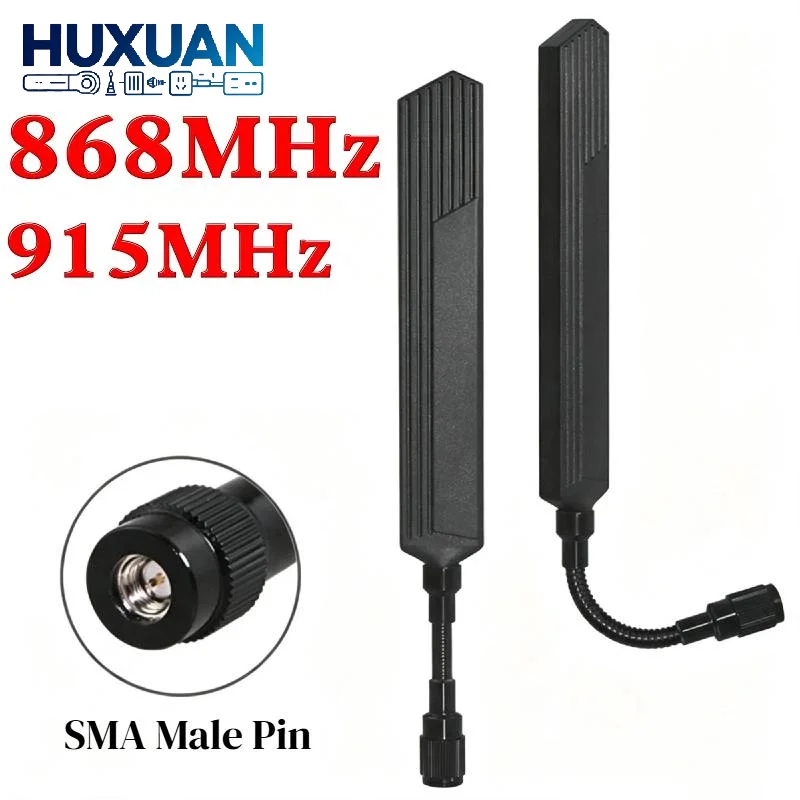 1Pcs 868MHz LoRa Spring Antenna 915MHz Antenna Omni Gooseneck SMA Male