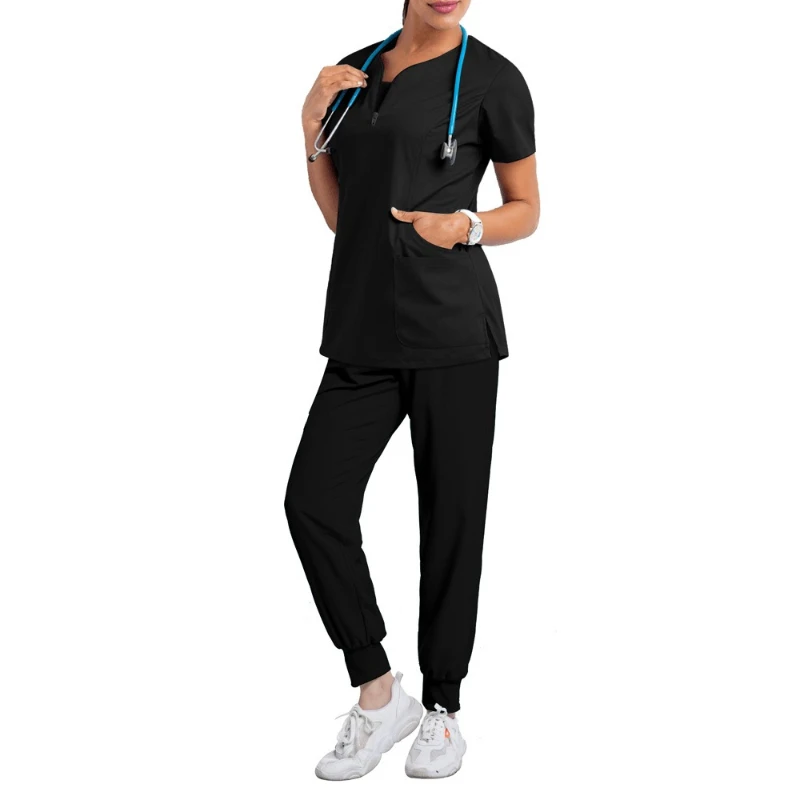Women's Quick Dry Dental Surgical Scrubs Set Medical Work Uniform for Hospital Clinic Dentists Nurses and Operating Room Staff