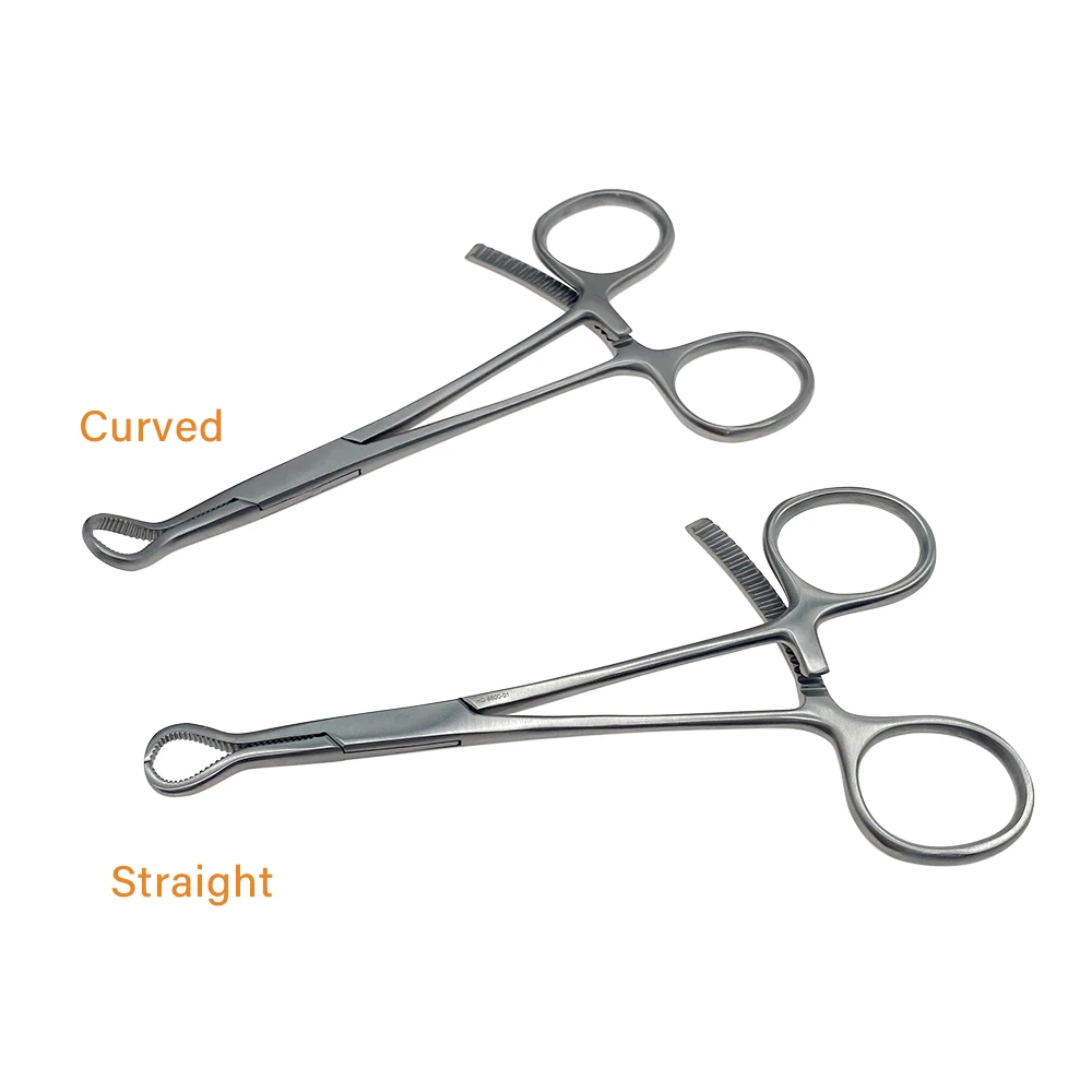 Small Serrated Bone Holding Forceps Orthopedic Mini Serrated Clamp 3mm/8mm Orthopedics Pet Instruments