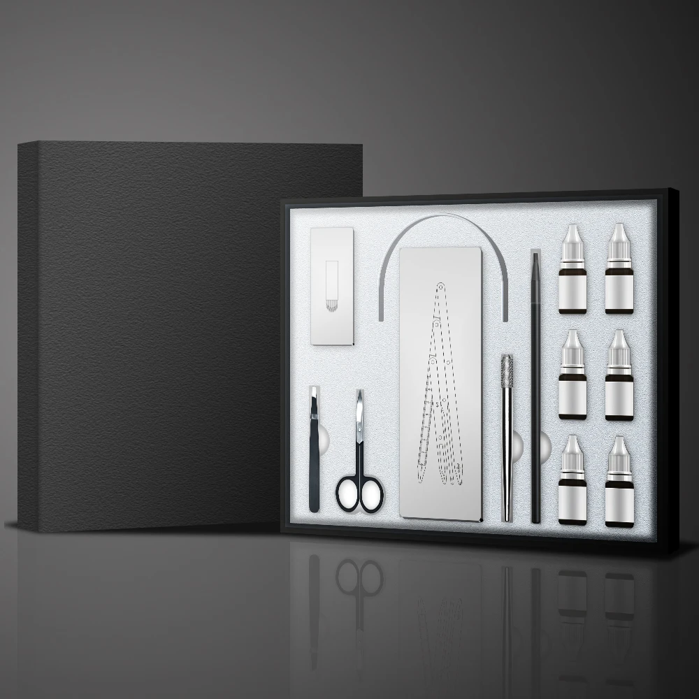 Private Label Permanent Makeup and Microblading Set Microblading Starter Kit Beauty Academy Training Tattoo Kit