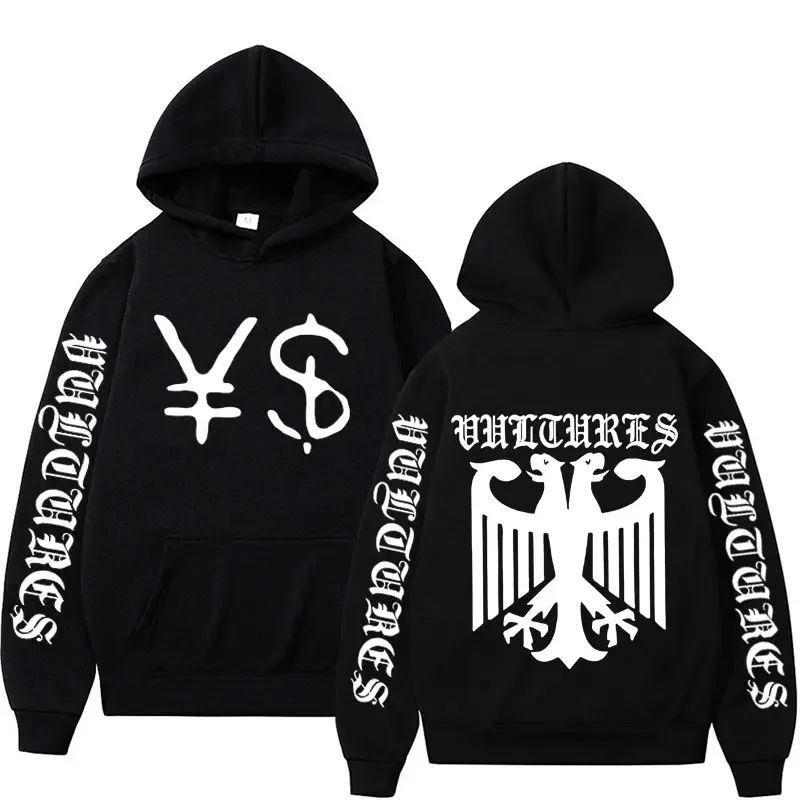 2025 Kanye West Ye Ty Dolla Sign YS Vultures Hoodie Men Women Vintage  Hip Hop Rap Hoodies Male Harajuku Fashion Pullover Sweats