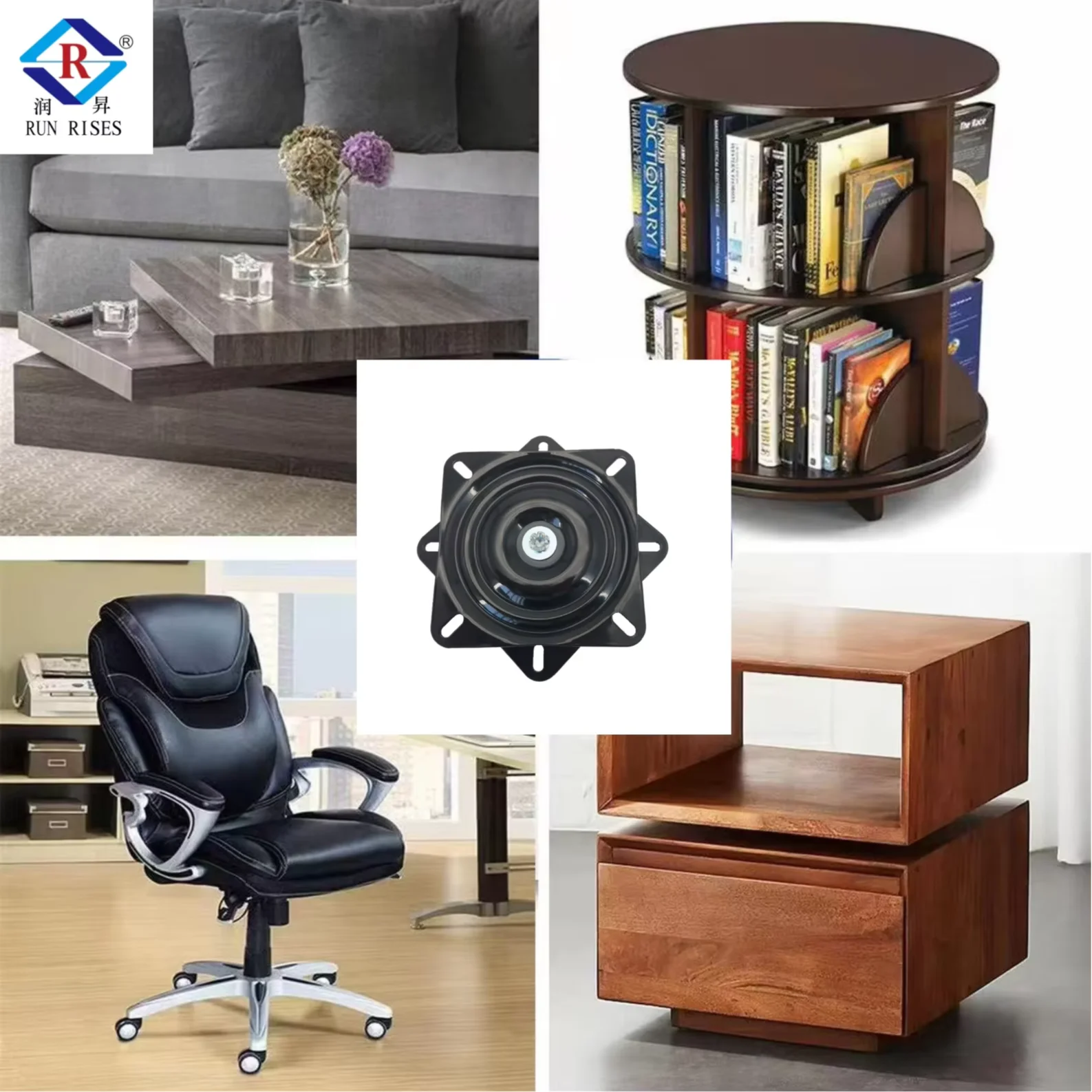 A02 Heavy-Duty Steel Swivel Plate For Chairs Mount Design For Dining Kitchen Outdoor Living Room Bedroom Boat UseATV&UTV