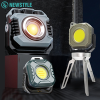 COB Work Light Rechargeable LED Portable Flashlight Camping Torch Magnetic 1500LM Dimming Flood Light Car Repair Emergency Lante