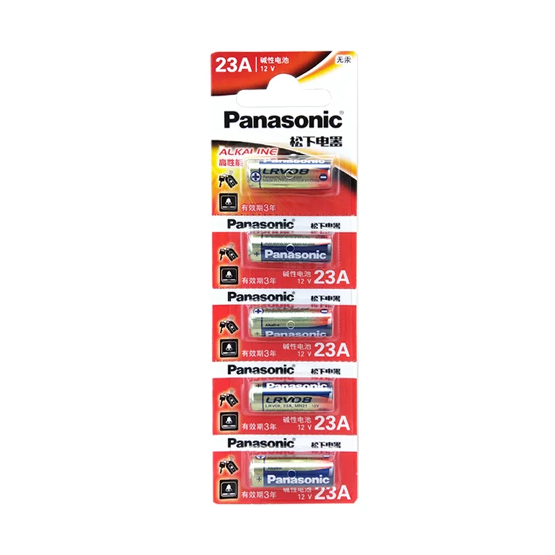 Panasonic 23A 12V battery alkaline 5PCS  suitable for doorbell/vehicle anti-theft device/toy/key remote control, etc