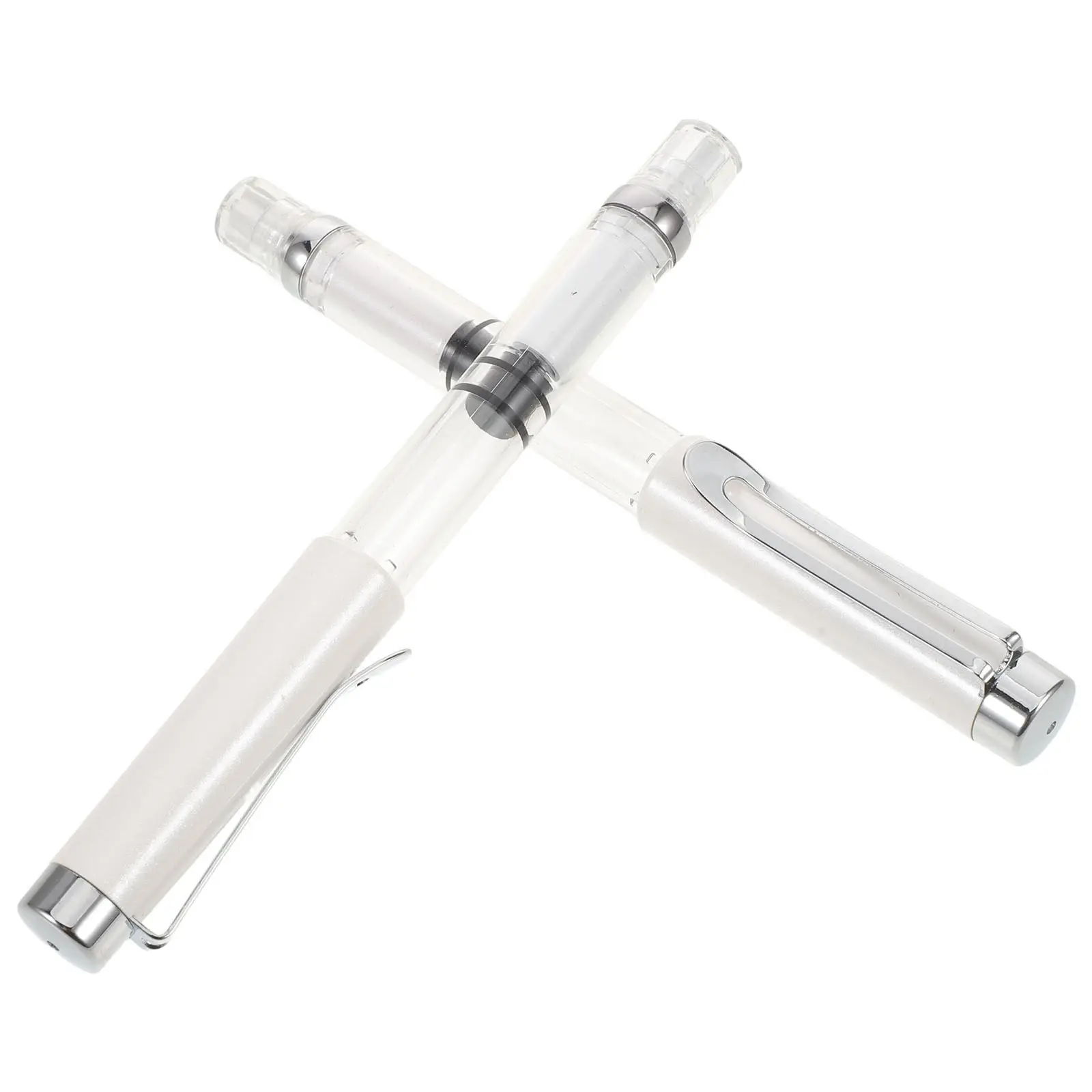 2Pcs Piston Loaded Brush Pen Refillable Fountain Style Calligraphy Pen Flexible Tip for Sumi Ink Art Sketching Illustration