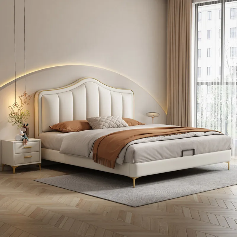 Modern Headboards Bed Bedroom Children Sleeping Princess Full Double Single Bed Luxury Design Letto Matrimoniale Home Furniture