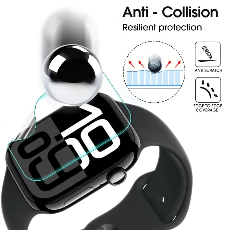 Hydrogel Film for Apple Watch Series 10/9 42/46mm 41/45mm Flexible TPU Not Glass Protective Films S9 S10 Smartwatch Accessories