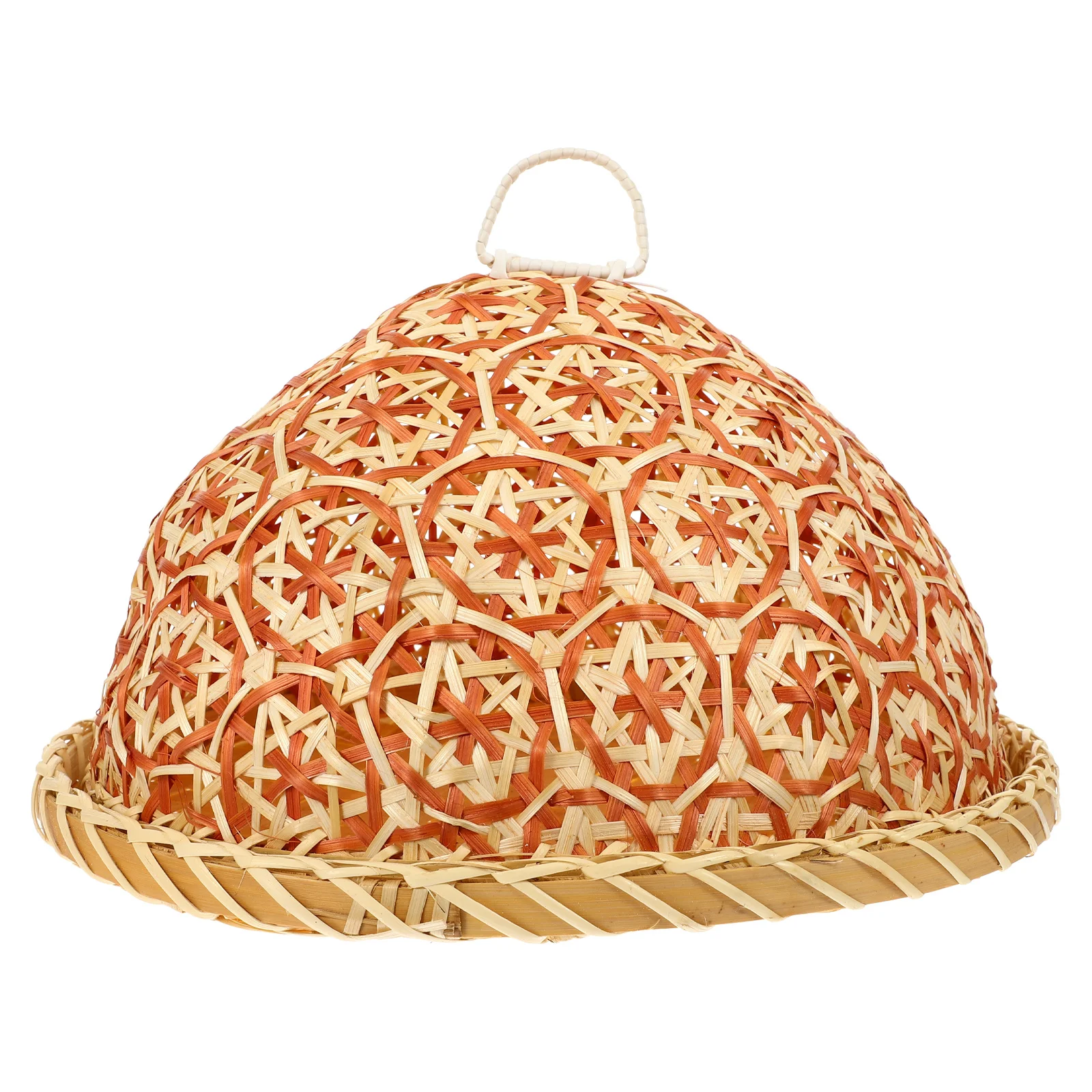 

1Set Woven Food Tray Cover Random Color Portable Lightweight Safe Long Time Use Kitchen Tool Food Cover