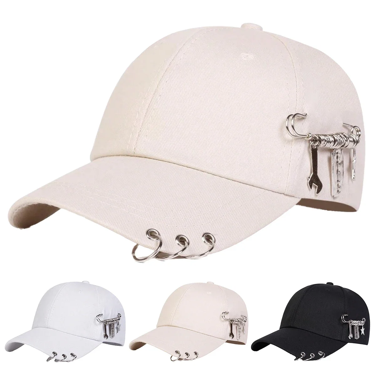 Unisex Personalized Iron Ring Baseball Caps Spring Autumn Ou