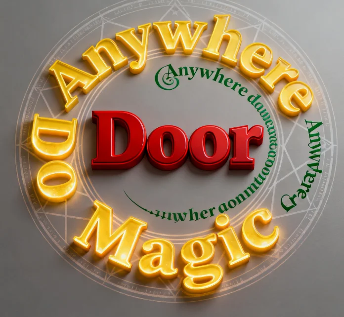 

Anywhere Door Magic Trick Иллюзионный реквизит крупным планом Легко обучающий трюк для начинающих фокусов Комедийная сценическая игрушка