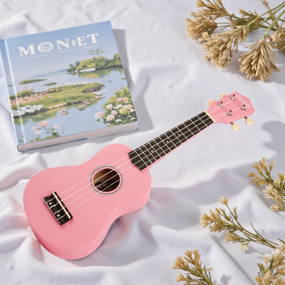 Ukelele hawaiano de madera Soprano profesional de 21 pulgadas, instrumento Musical de cuatro cuerdas para adultos y niños