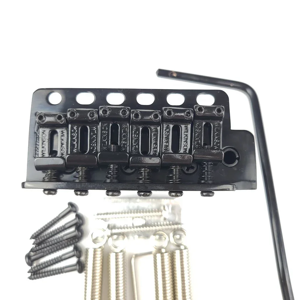 

Wilkinson ST electric guitar Tremolo System Bridge + Bent Steel Saddles WV6 Black