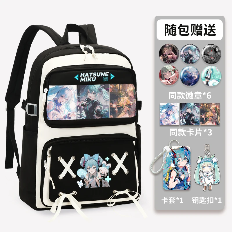 Miku Future School Backpack for Girls 2025 New Fashion Print Youth Pain Bag Large Capacity Backpack for School