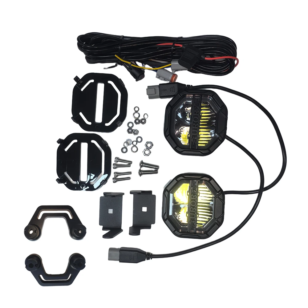 Lantsun JL1356 One Pair Spot Light with Bracket for jeep for wrangler JL 2018+
