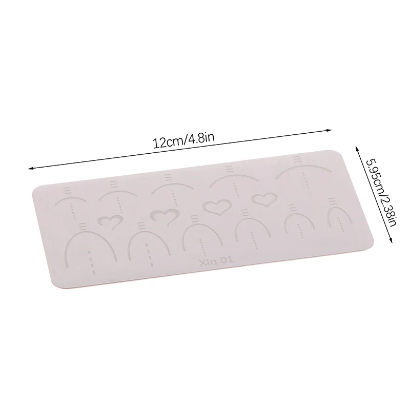 Nail Art Stamping Plate French Designs Geometry Wave Line Drawing Printing Love Stamp Templates Nail Charm Mold Stencil Tools