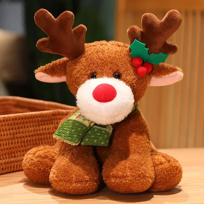 1pcs Christmas Xmas Elk Reindeer Doll Plush Simulation Deer For Home New Year Kids Gift Photo Props Navidad Christmas Decoration