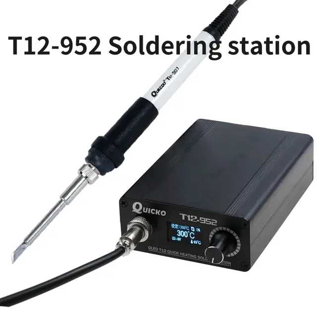 Szybkie nagrzewanie stacja lutownicza T12 elektroniczna lutownica STC T12-952 OLED cyfrowa lutownica QUICKO