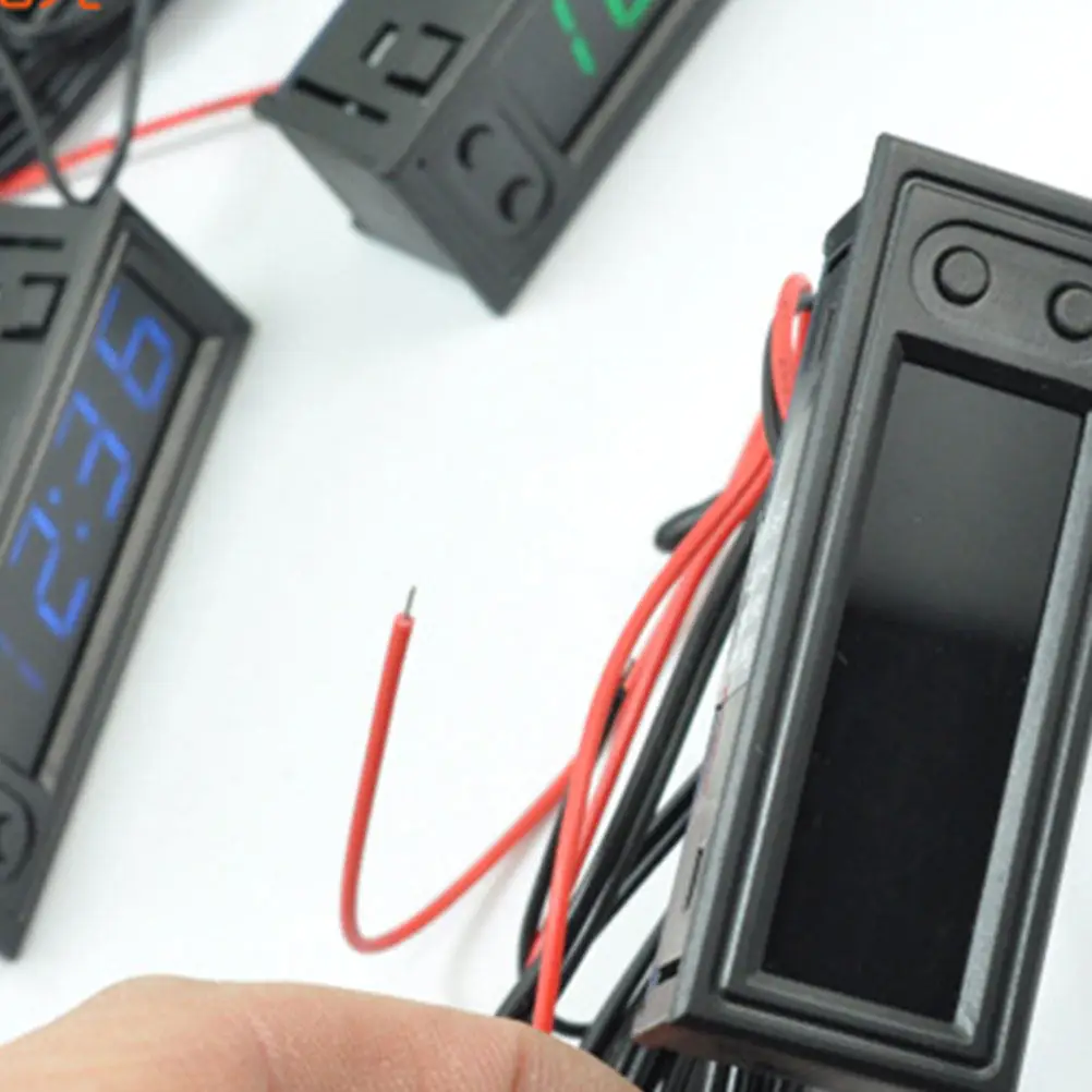 Car Thermometer Thin Digital Automotive Internal External Temperature Measurement Clock Display Car Dashboard