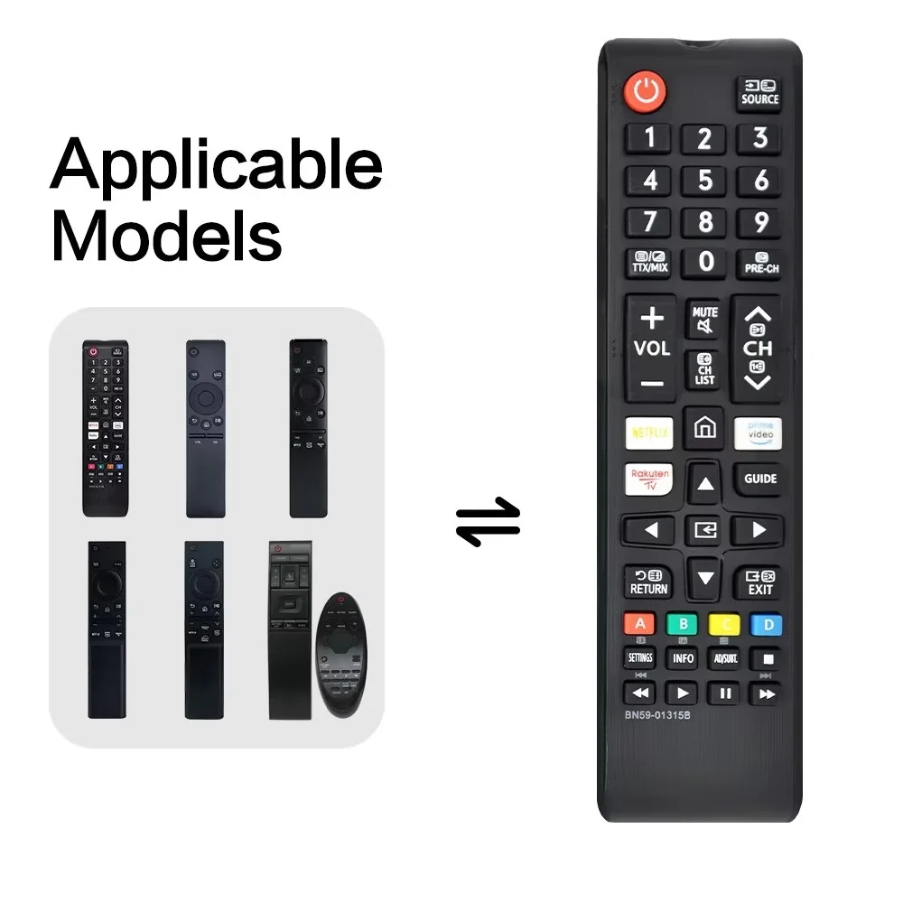 BN59-01315B Replaced Remote Control Compatible with Samsung TV UE43RU7100 UE49RU7100 UE50RU7100 UE55RU7100 UE75RU7100 UE43RU7105