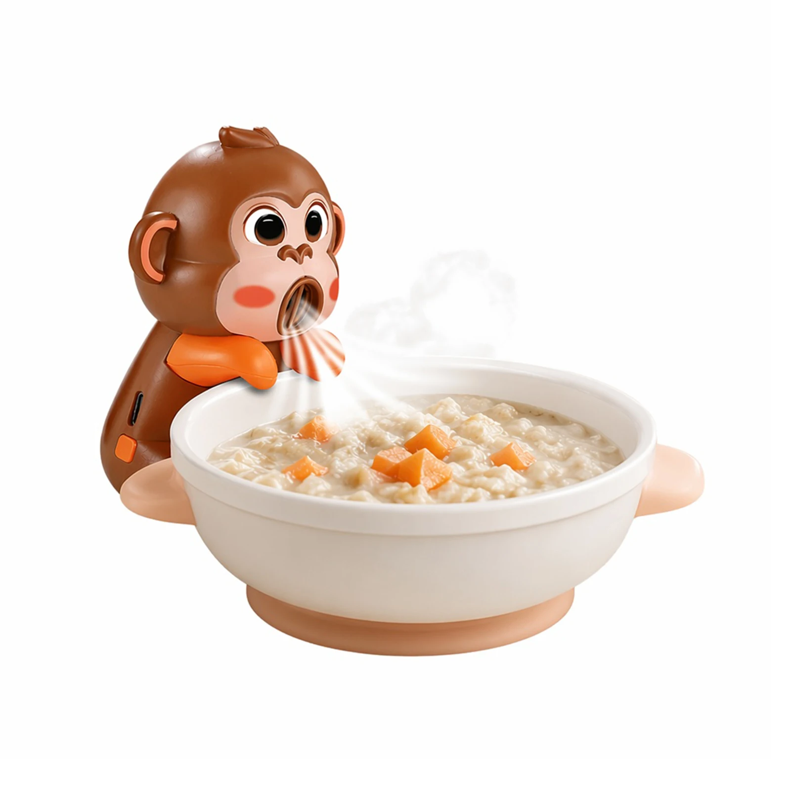 Rechargeable Fast Air Blowing Cute Animal Food Blower Portable Hanging Mug Fans for Baby Hot Soup Coffee Tea and Noodles