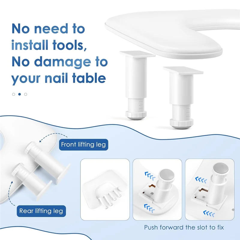 KYCOR-Manicure Arm Rest For Nails Tech: U-Shaped Adjustable Nail Armrest -PU Leather Hand Stand Rest For Manicurists