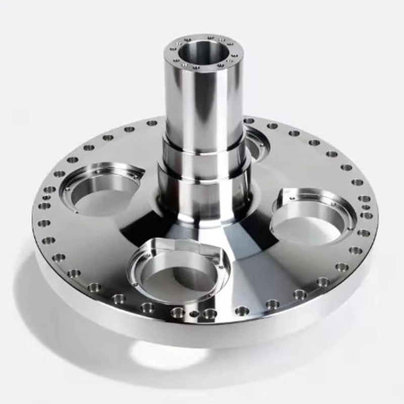 CNC Machining Service Custom 304 Stainless Steel Flange Stepped Shaft Seat P5 Precision High-Strength Wear-Resistant Bushing