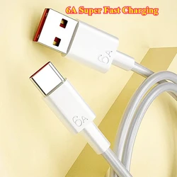 6A Super Fast Charging Data Cable Suitable for Huawei Honor TYPE C Flash Charging Orange Mobile Phone 66W Charging Cable