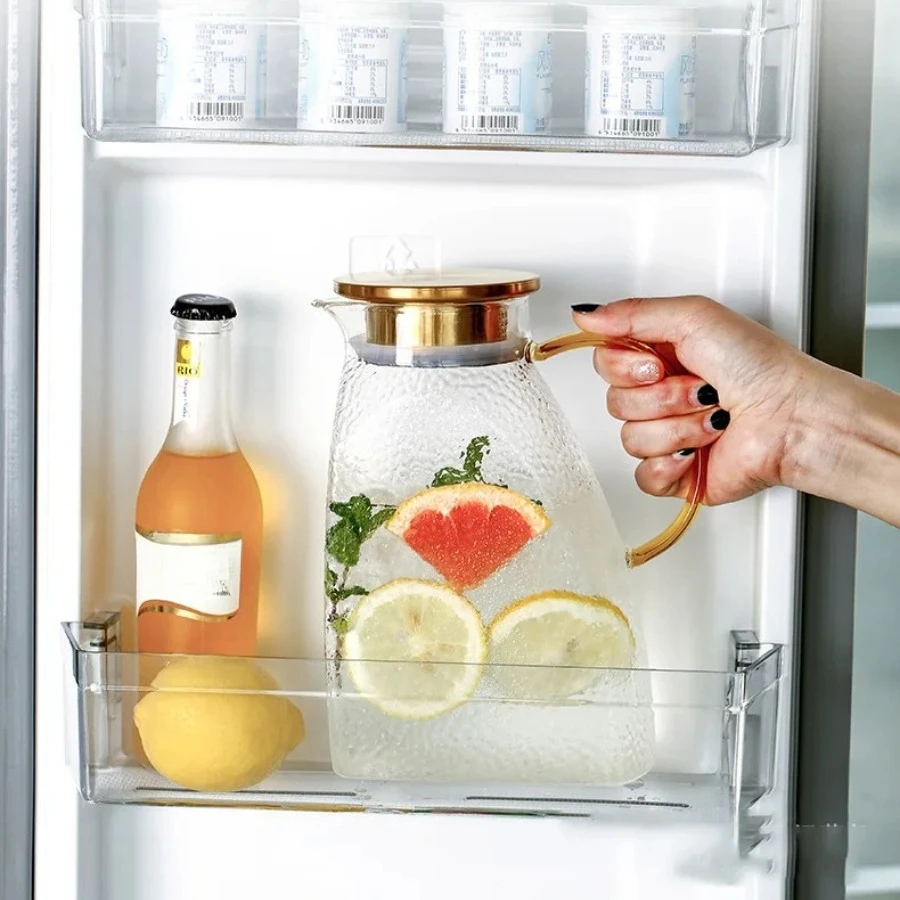 

Household Large Capacity Jarra Transparent Glass Handle Heat-resistant Water Jug Teapot Water Bottle 1500ml 1800ml Glass Pitch