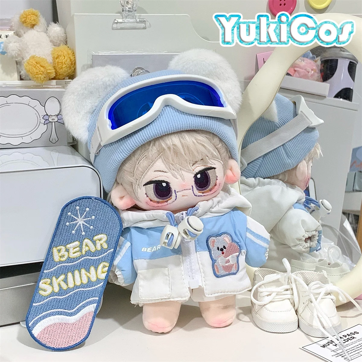 Kpop Idol Boy Unisex Show Ski Wear Skiing Langa Ranga Costume Plush 10cm 15cm 20cm Doll Accessories Doll's Clothes DJ Mar