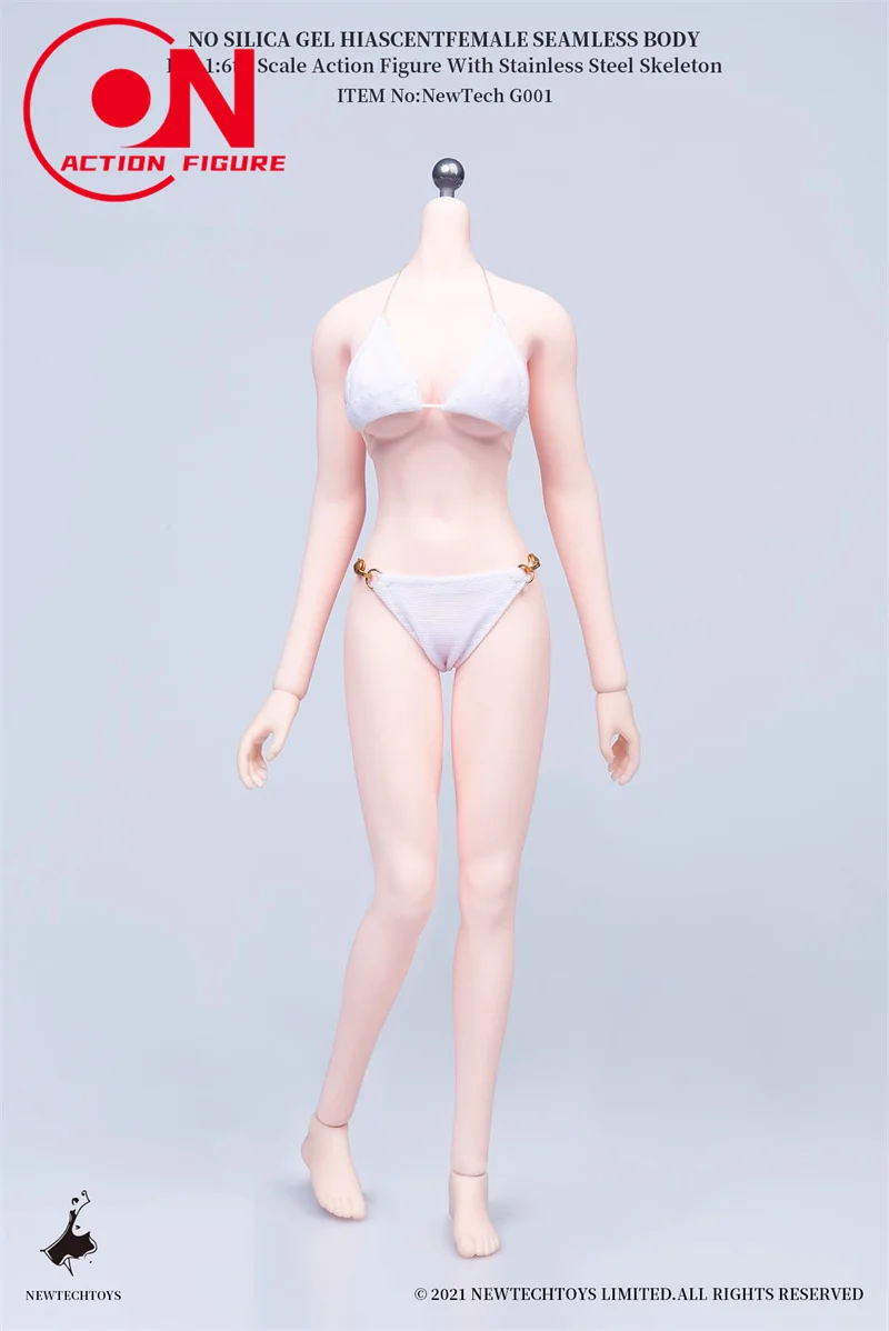 In Stock NewTech G001 1/6 Girl Big Breast Pink Skin Body 12'' Female Soldier Silicone Seamless Action Figure Doll In Stock