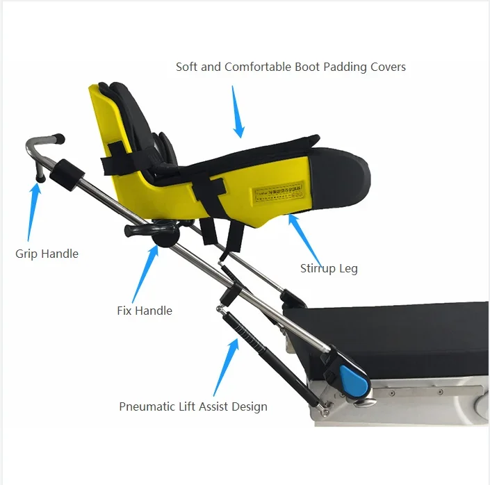 Pneumatic spring Lithotomy stirrup leg support operating table accessories