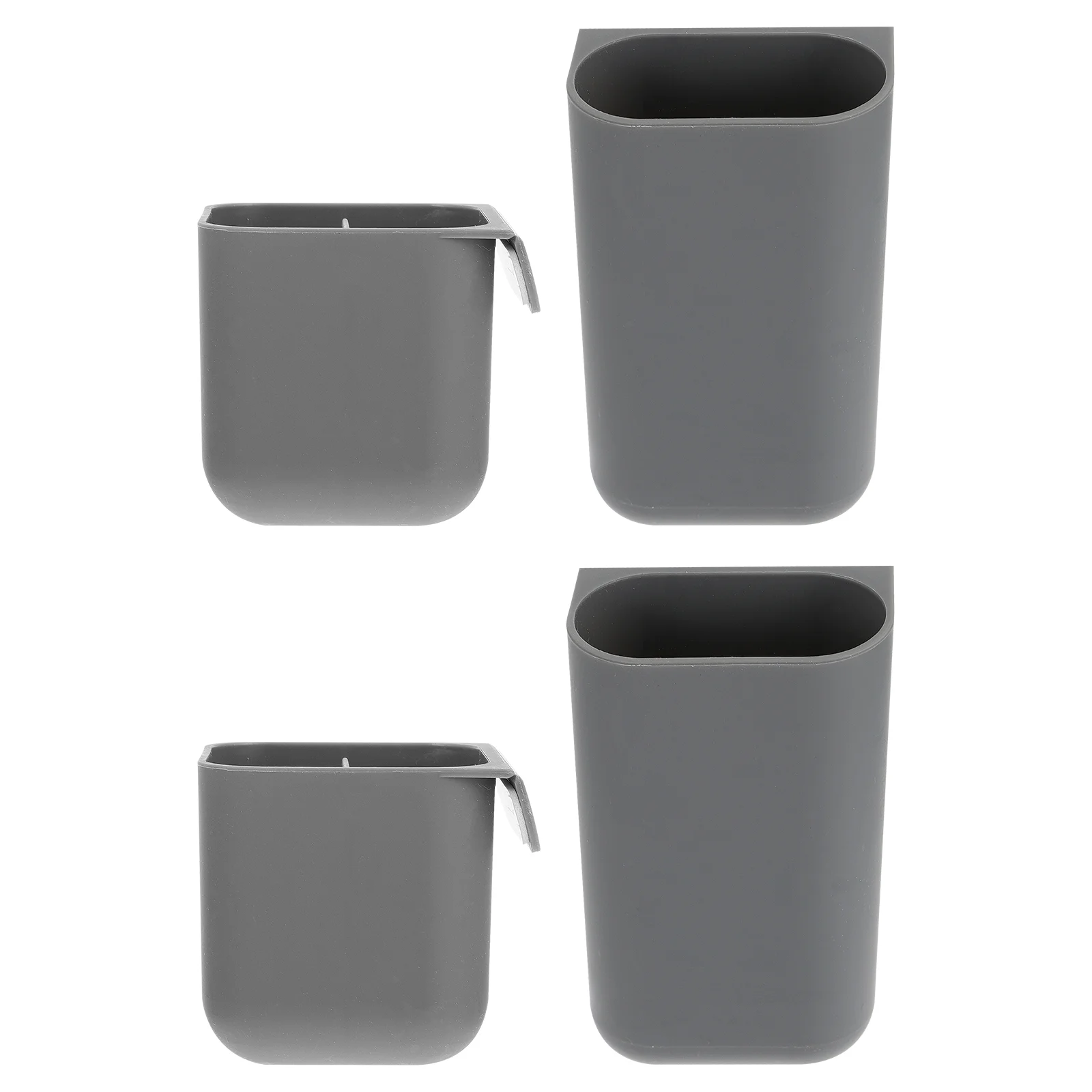 

Tabletop Pen Organizer Holder Desktop Storage Bucket Pot Screen Plastic Containers Grey Pp