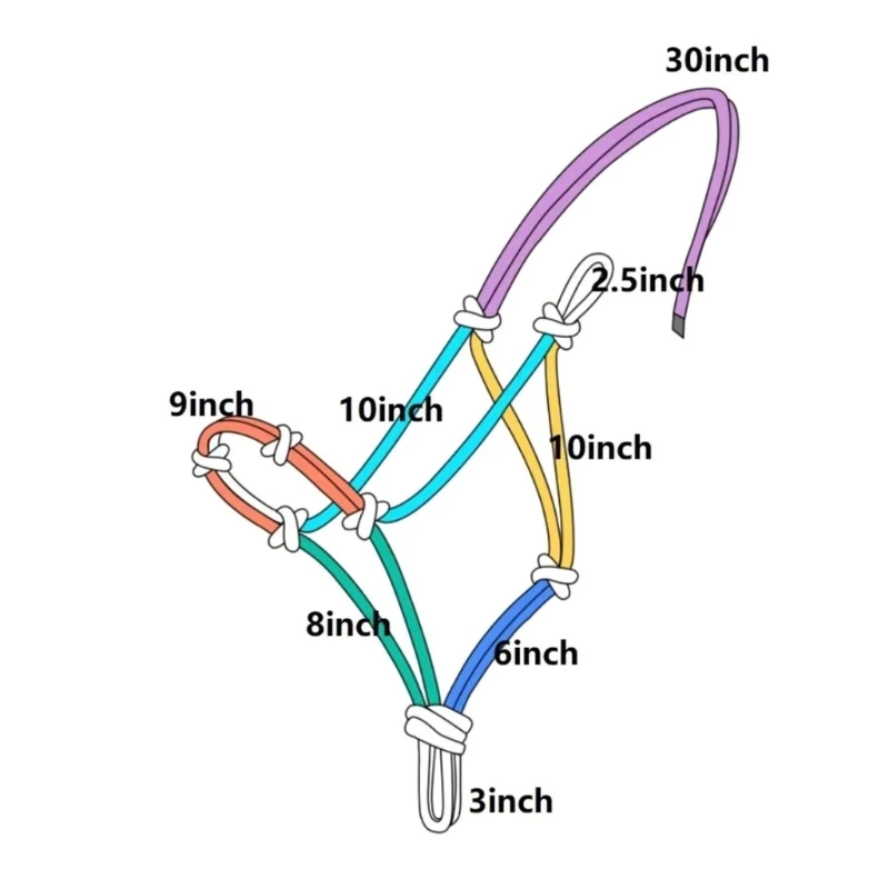 เชือกแขวนคอม้าฝึก Headstall Webbing เชือกสวมเชือกแขวนคอทน