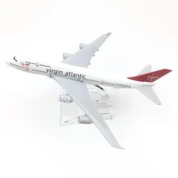 1/400 Scale Alloy Aircraft B747 Virgin Atlantic 16cm Plane Boeing 747 Model Toys Decoration Children Gift Collection