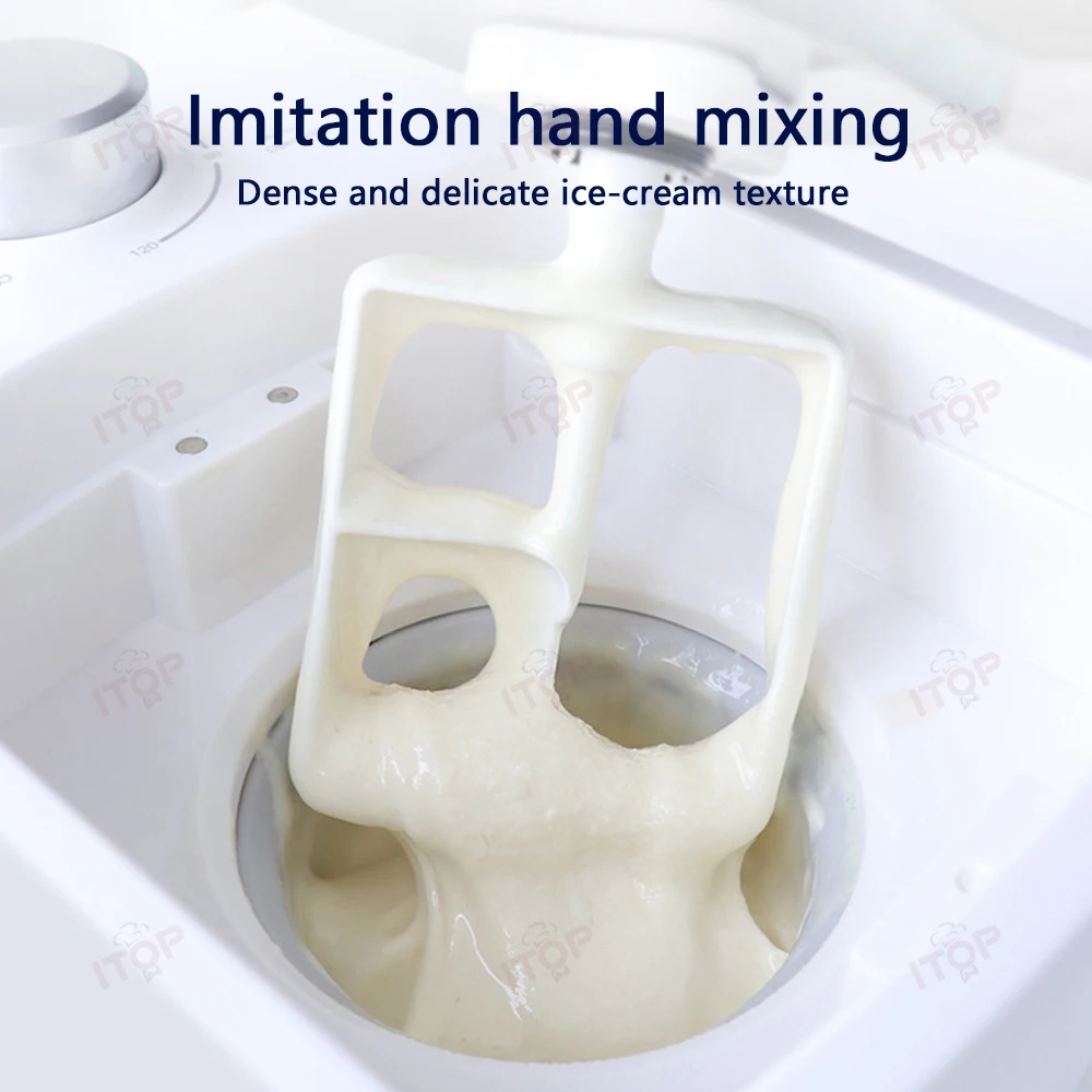 ITOP-minimáquina de helado doméstica, congelador de yogur, máquina de Gelato sin PreEnfriamiento, bajo consumo de energía, funcionamiento silencioso, 500ML