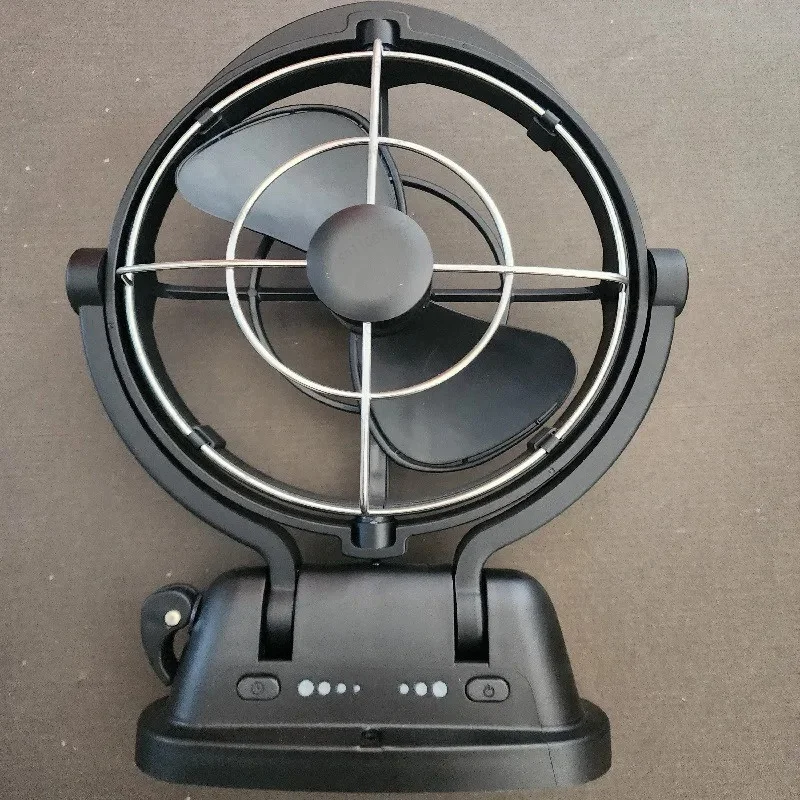 Car Fan 12V DC Fan Vehicle Mounted Oscillating Fan Remote Control Adjustable Speed Cooling