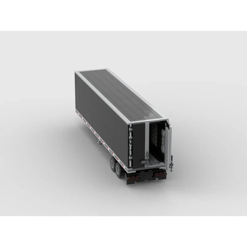 

MOC-223252 Модель строительного блока с черным контейнером и полуприцепом, детали 651, игрушка на день рождения и Рождество для мальчиков и детей