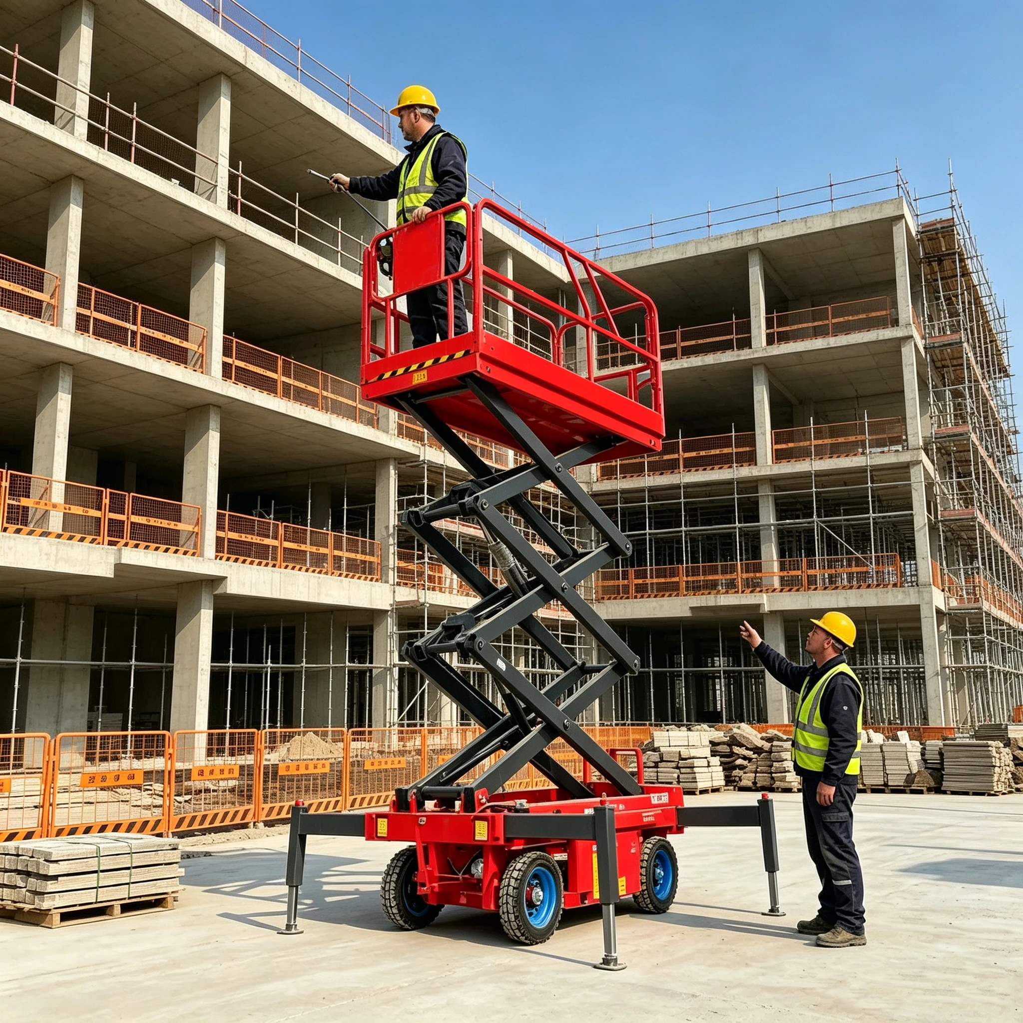 Self‑propelled Hydraulic Aerial Work Platform, Customized Bearing Capacity Scissor Lifter For Factory Cargo Handling
