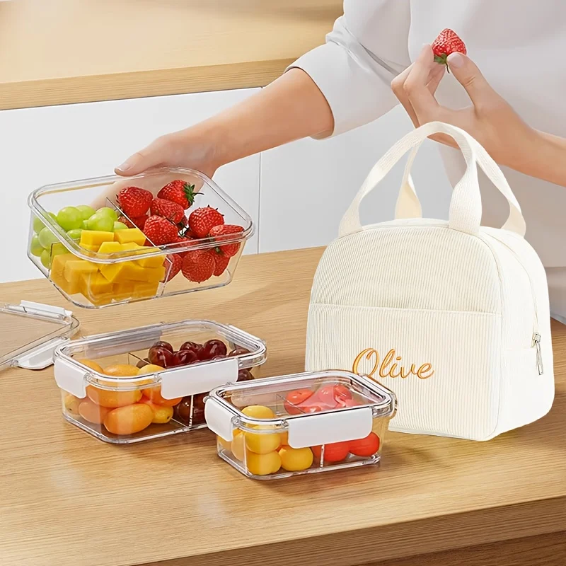 Personalisierte, thermoisolierte Lebensmittel-Tasche für Kinder, Schultaschen für Paare, Unisex, tragbare Lebensmittel-Aufbewahrungstasche, Studenten-Lunchbag – Detail 5