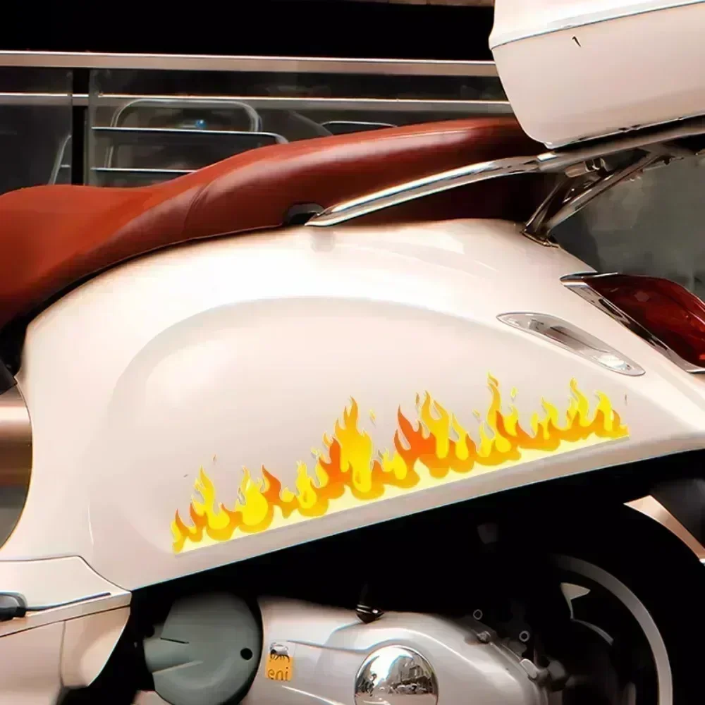 لهب دراجة نارية ملصقات مقاوم للماء DIY بها بنفسك دراجة نارية لوحات جانبية خزان الوقود هدية سكوتر خوذة صندوق شارات الفينيل الديكور الرائع #4